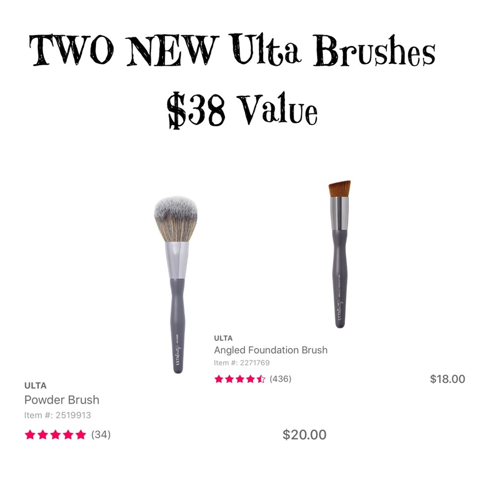 TWO NEW Ulta Foundation & Powder Brushes